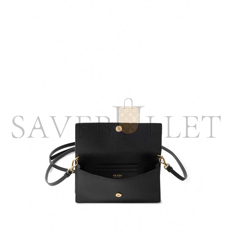 PRADA TRIANGLE LOGO LEATHER MINI BAG 1NF059 (18*9.5*3cm)